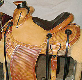 Custom Horse Saddle, Sharkskin